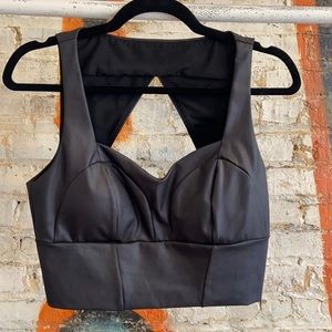 Michi Leather Sports Bra Size Large